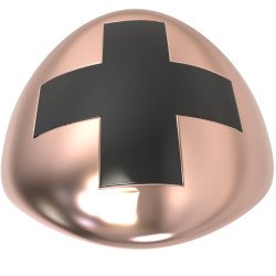 Frauen Kreuz Signet Pinky Chevalier Ring 1426R