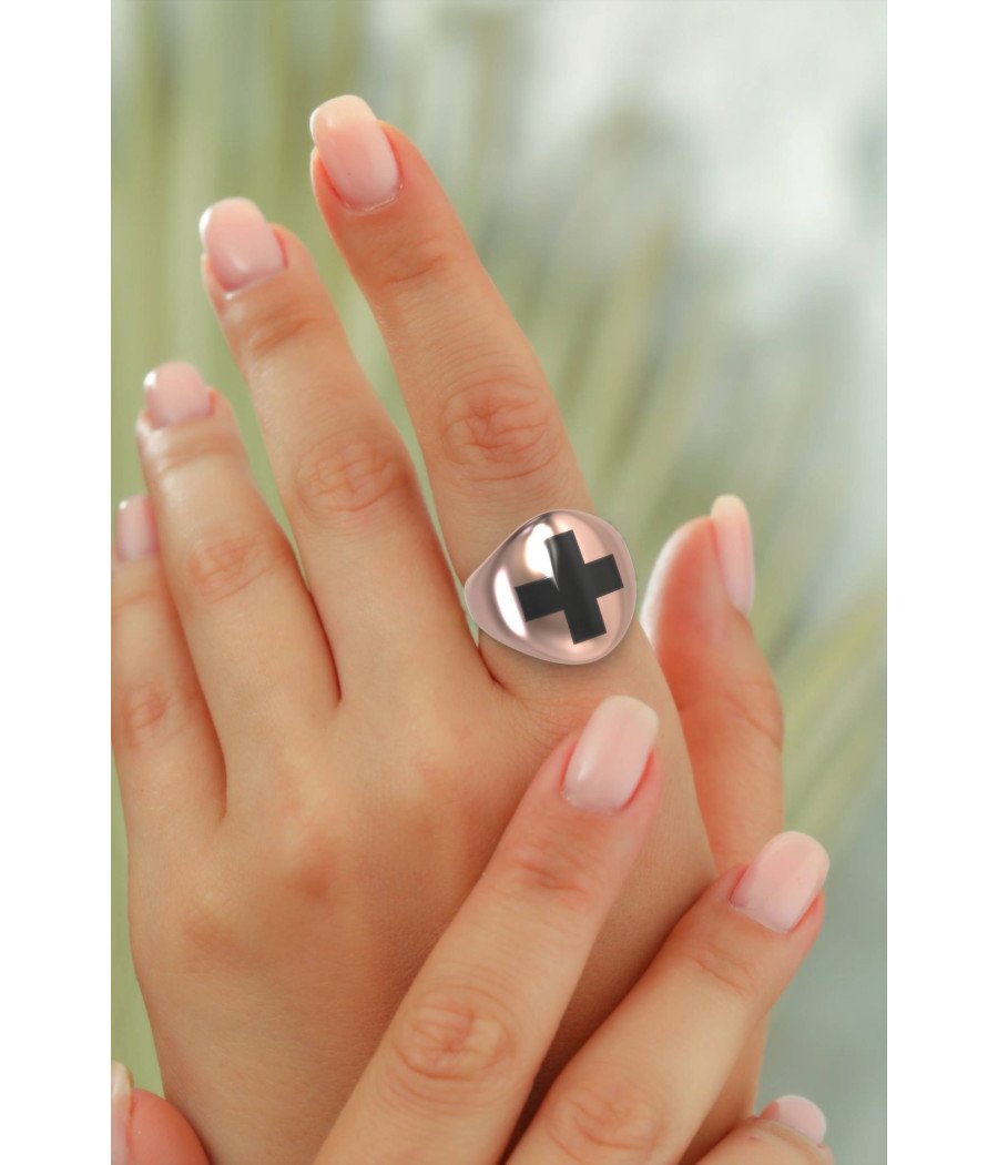 Mujeres Cruz Signet Pinky Chevalier Anillo 1426R