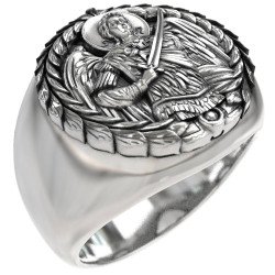 Archangel Saint Michael Signet Ring 0696