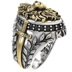 Anillo Signet Rey León para hombre 0612K