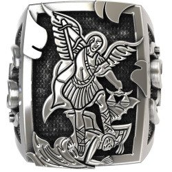 Bague Signet Saint Michael Christian 0526