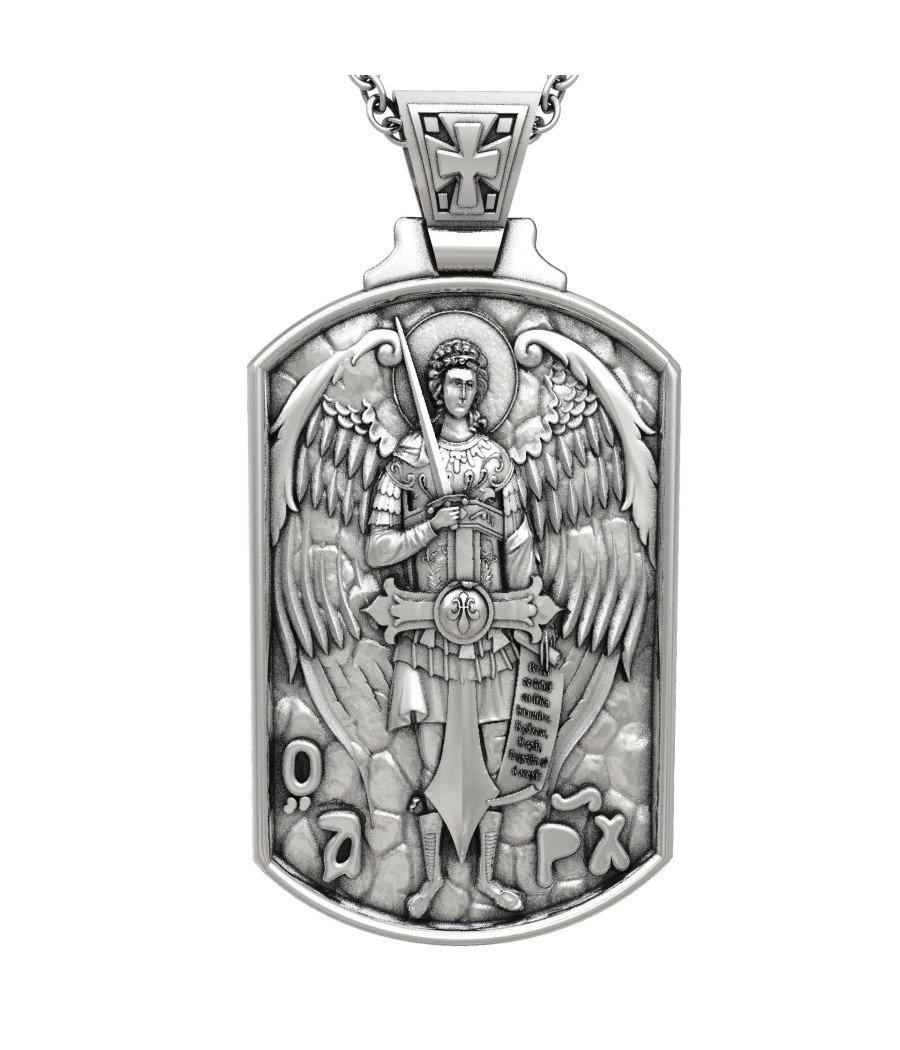 Silver Amulet Pendant Archangel Michael 0511