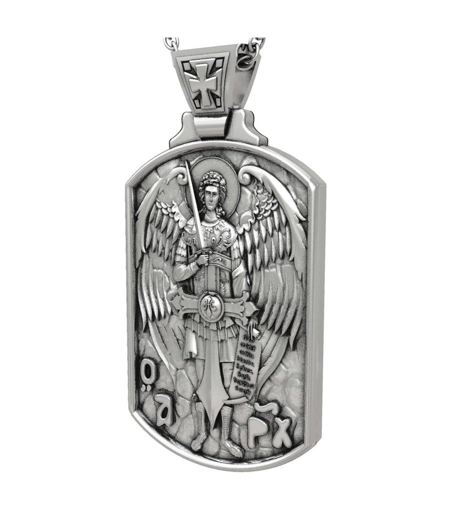 Pendentif Amulette en Argent Archange Michael 0511