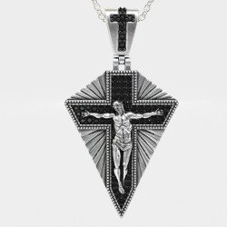 Adorable Christian Jesus CrossMen Pendant Necklace 0512