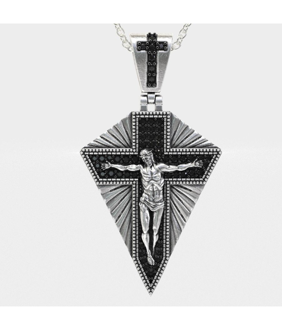 Adorable Christian Jesus CrossMen Pendant Necklace 0512