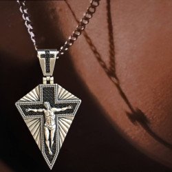 Adorable Christian Jesus CrossMen Pendant Necklace 0512