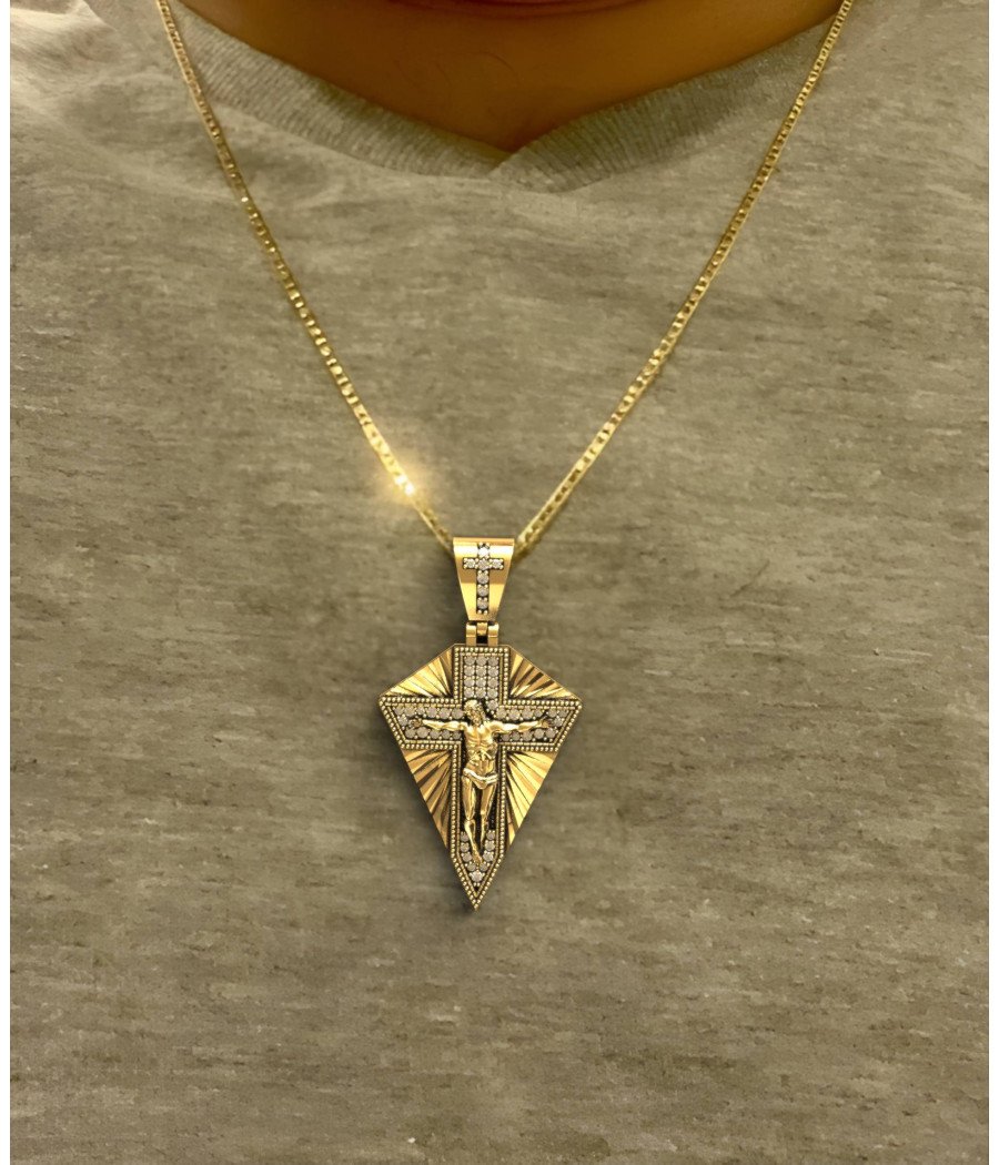 Religious Christian Jesus Mens Pendant Necklace 0512K