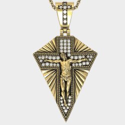 Religious Christian Jesus Mens Pendant Necklace 0512K