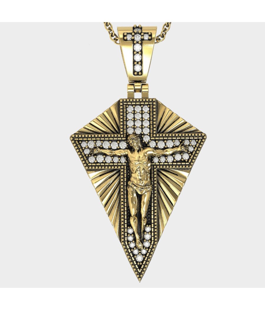 Religious Christian Jesus Mens Pendant Necklace 0512K