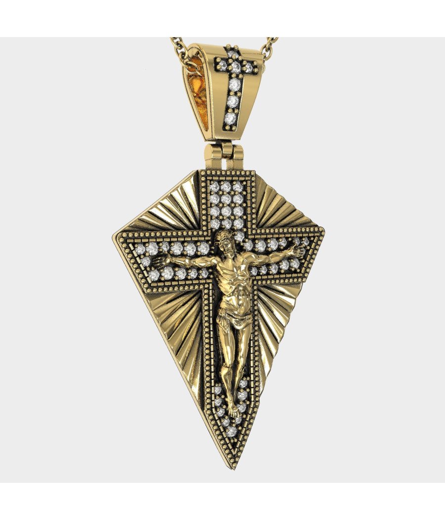 Religious Christian Jesus Mens Pendant Necklace 0512K