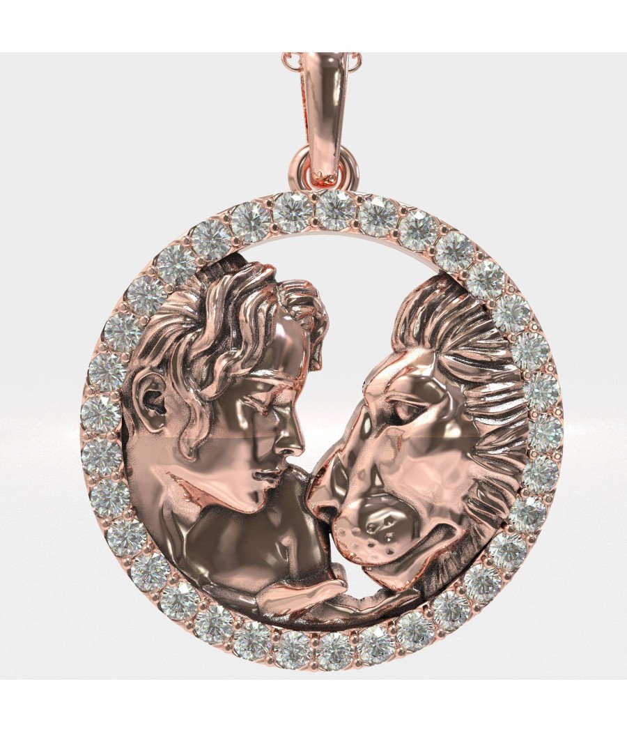 Elegante Silber-Halskette in Roségold 0896R
