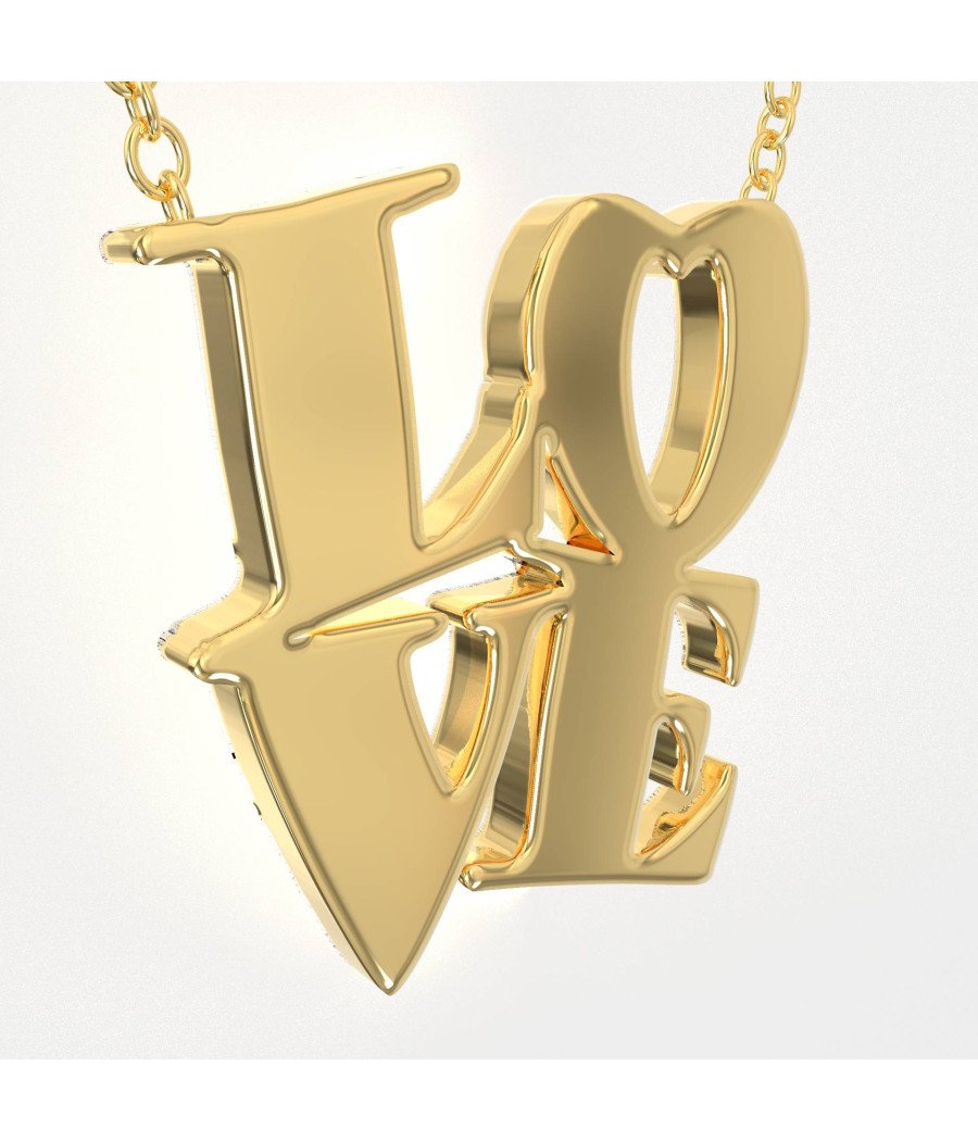 Zierlicher Love-Halsketten-Anhänger 0892K