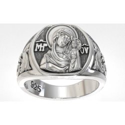 Christian Virgin Mary Baby Jesus Signet Ring 0203