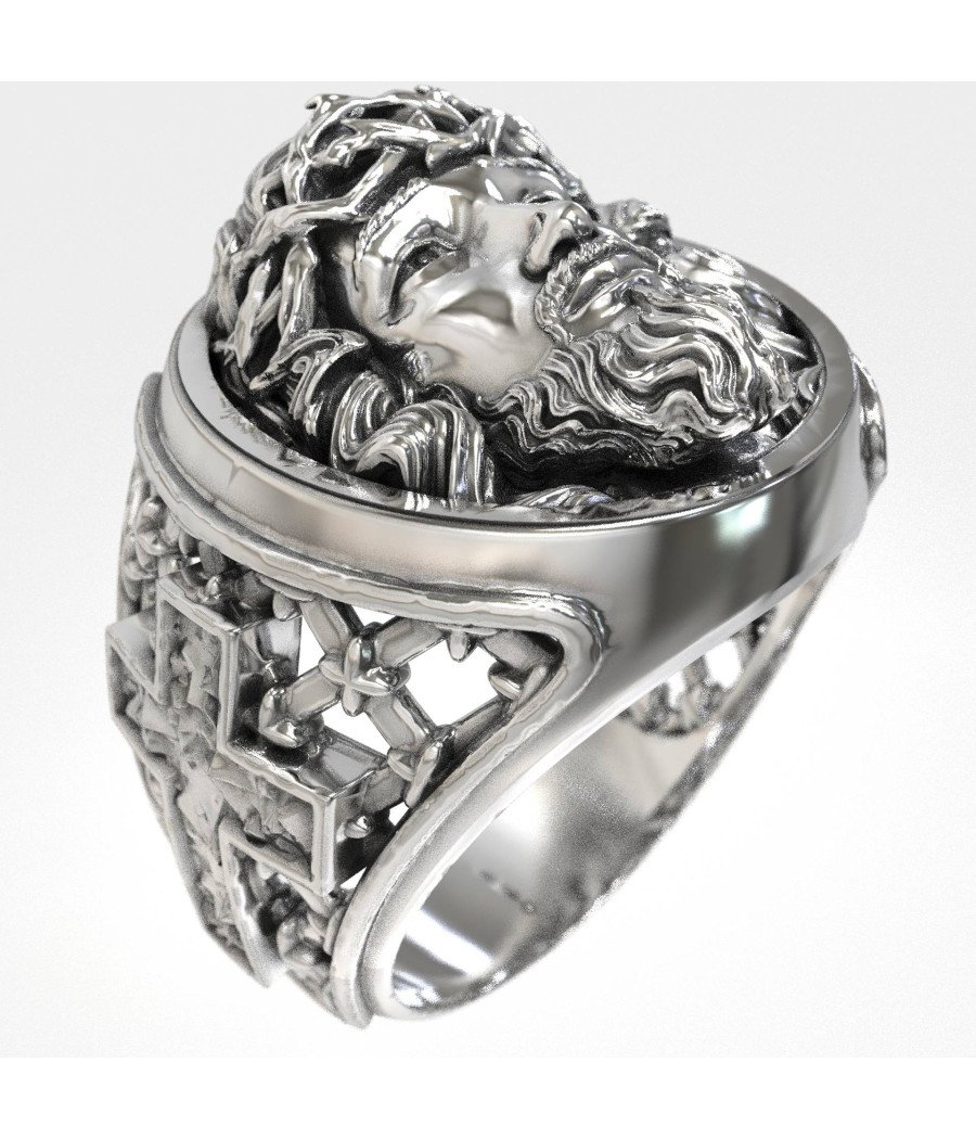 🅹🅴🆂🆄🆂 ✞ Bague chevalière Jésus