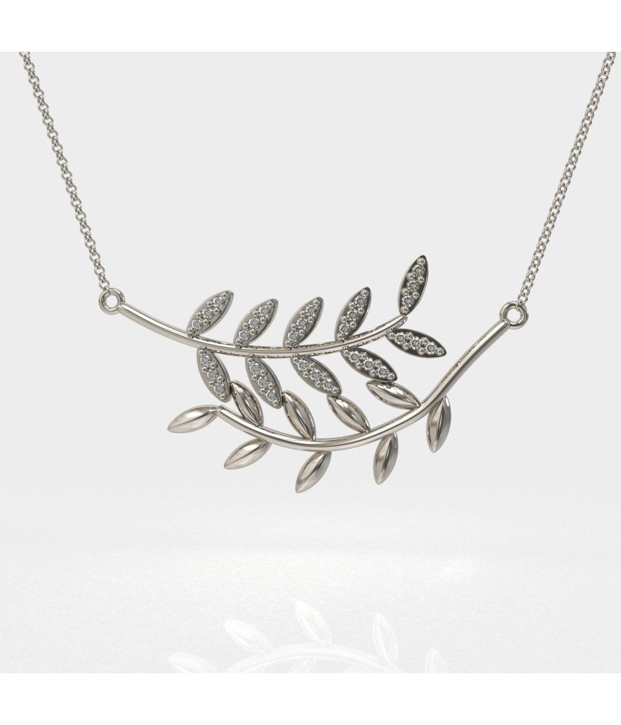 Premium Elegant Olive Branch Necklace 0089