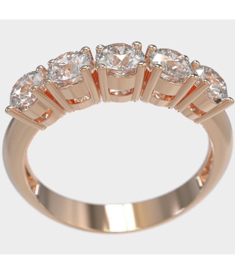 Rose Gold Ewigkeitsring Geschenk für Freundin Ehefrau 0002R