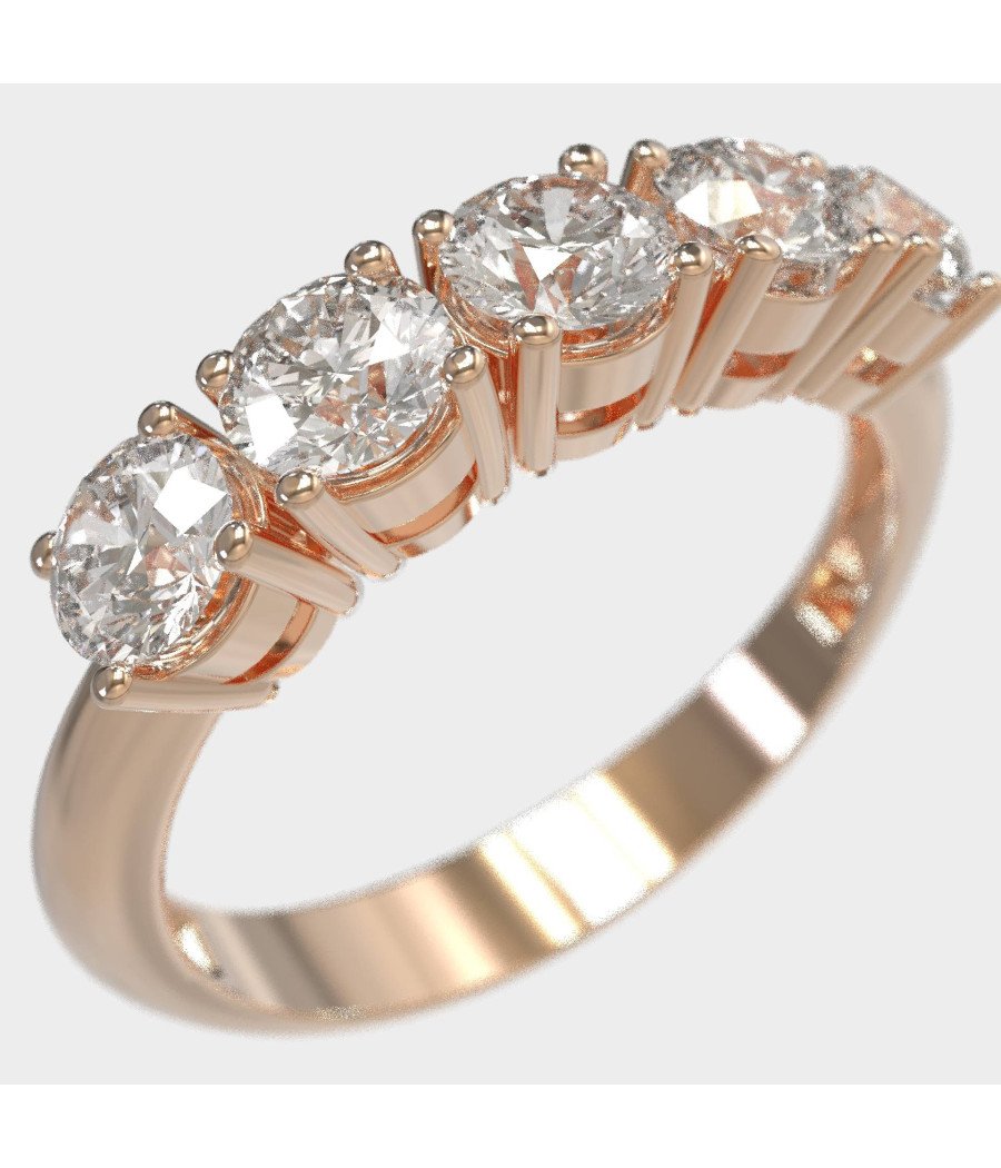 Rose Gold Eternity Ring Gift for Girlfriend Wife 0002R