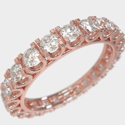 Ροζ Χρυσό Ολόβερο Σειρέ Δαχτυλίδι 14Κ 0003