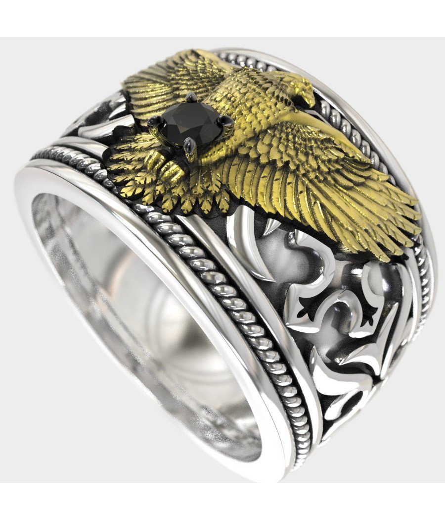 Premium-Adler Handmade Siegelring 0968