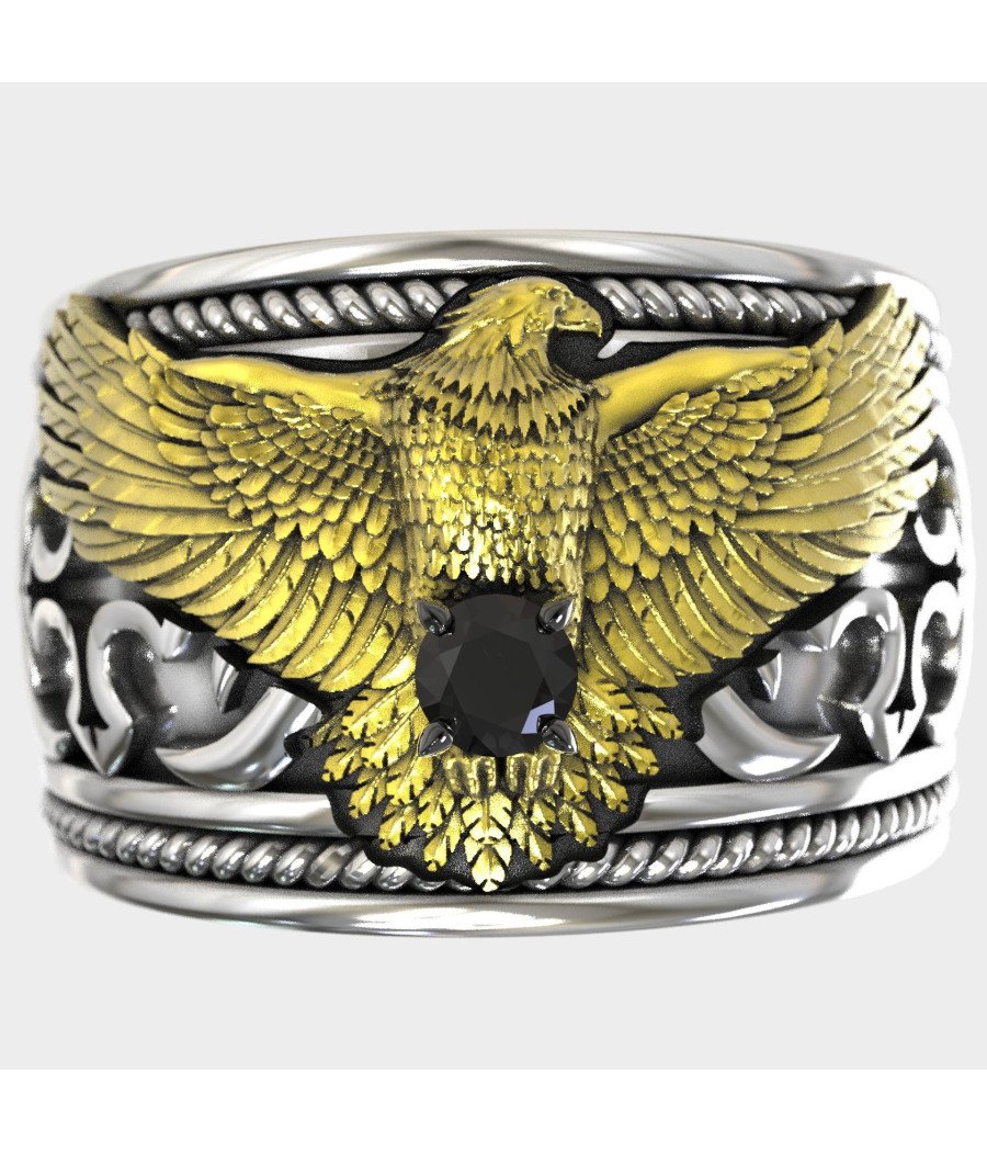 Premium-Adler Handmade Siegelring 0968
