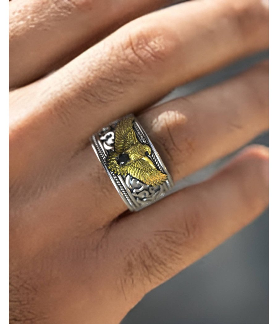 Premium-Adler Handmade Siegelring 0968