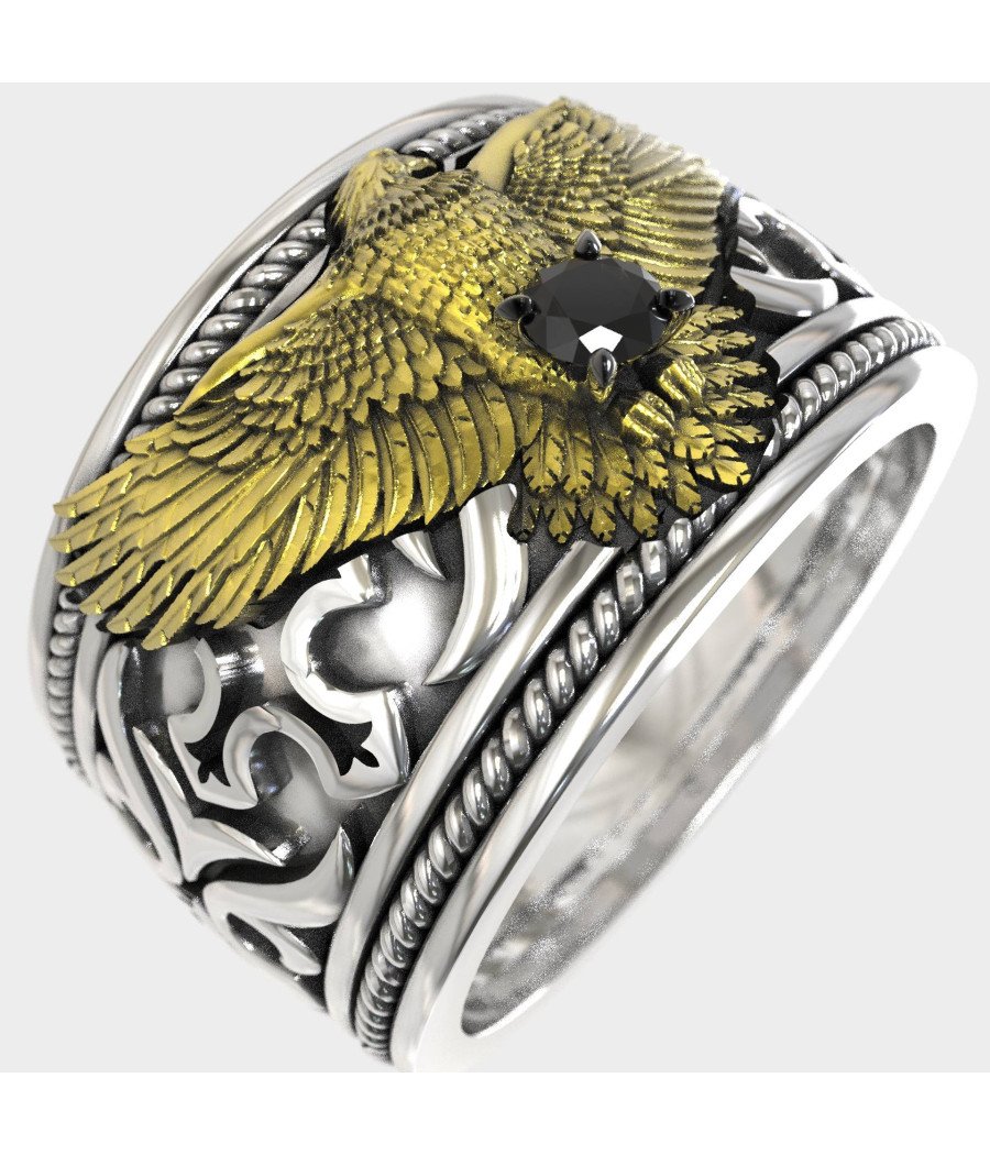 Premium-Adler Handmade Siegelring 0968