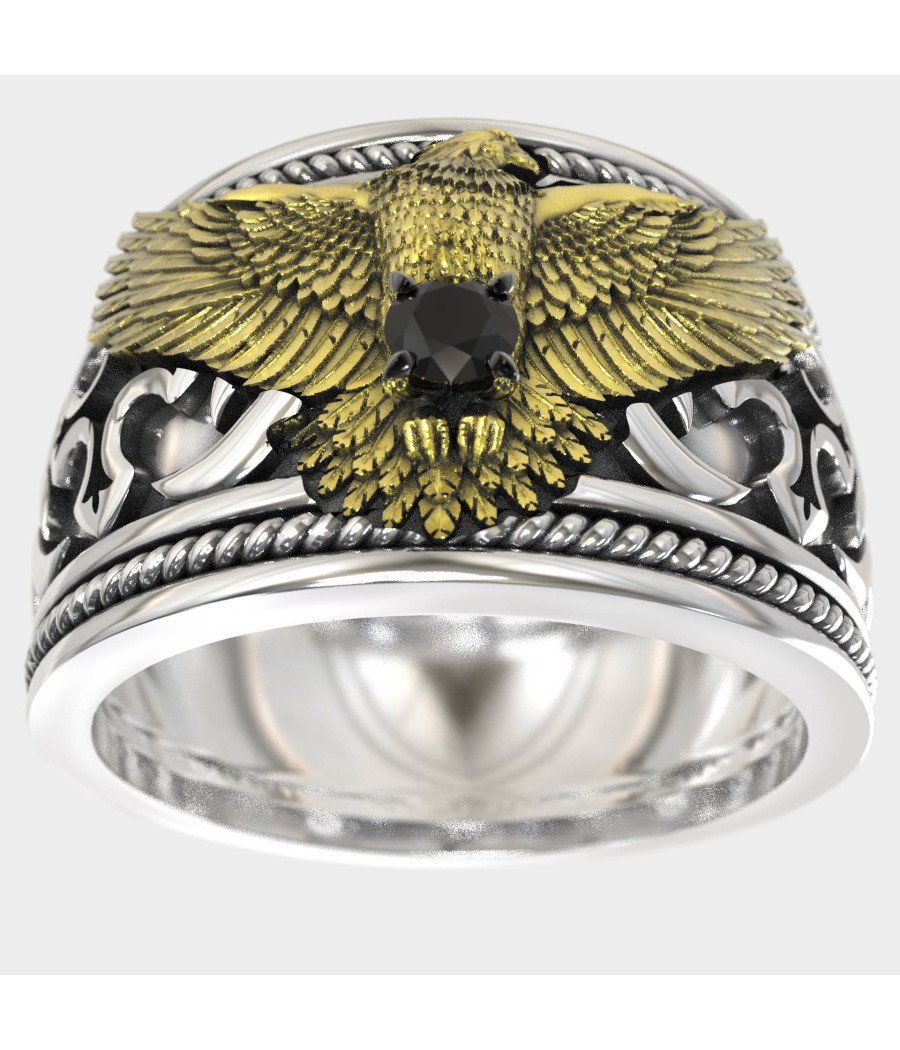 Premium-Adler Handmade Siegelring 0968