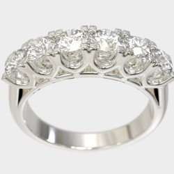 Λευκόχρυσο Κλασικό Σειρέ Δαχτυλίδι 0006L