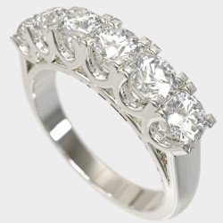 Λευκόχρυσο Κλασικό Σειρέ Δαχτυλίδι 0006L