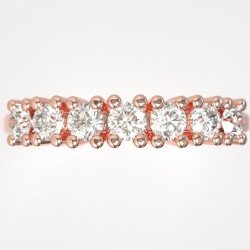 Bague d'anniversaire délicate à demi-éternité 0004R