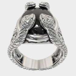 Bague Serpent Gardien Onyx Noir 0969
