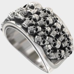 Ανδρικο Δαχτυλιδι Με Νεκροκεφαλες - Biker Rings 0337