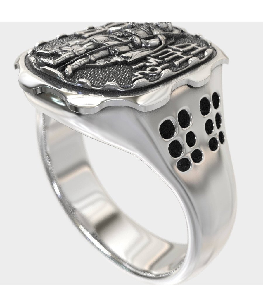 Christlicher Herrenring mit Sankt Demetrius - Visiongold® Ringe