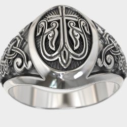 Signet Christliches Kreuz Ring 0570