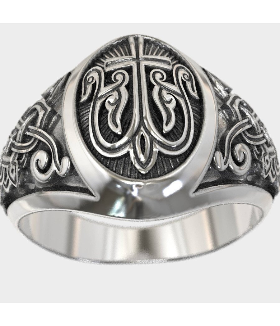 Signet Christliches Kreuz Ring 0570