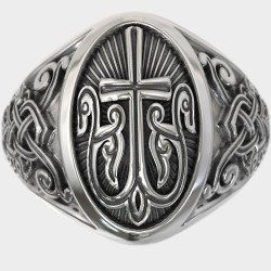 Signet Christliches Kreuz Ring 0570
