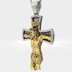 Christliches Geschenk Jesus Kreuz Anhänger Halskette 0525K