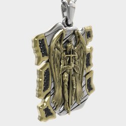 Collier pendentif St Michel Religieux Chrétien Cadeau 0520K
