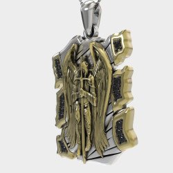 Collier pendentif St Michel Religieux Chrétien Cadeau 0520K
