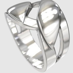 Élégante bague à chaîne en argent pour homme 1005