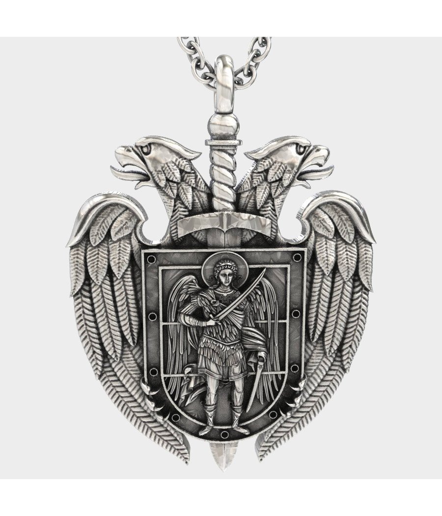Regalo religioso Águila doble y Arcángel San Miguel 0156