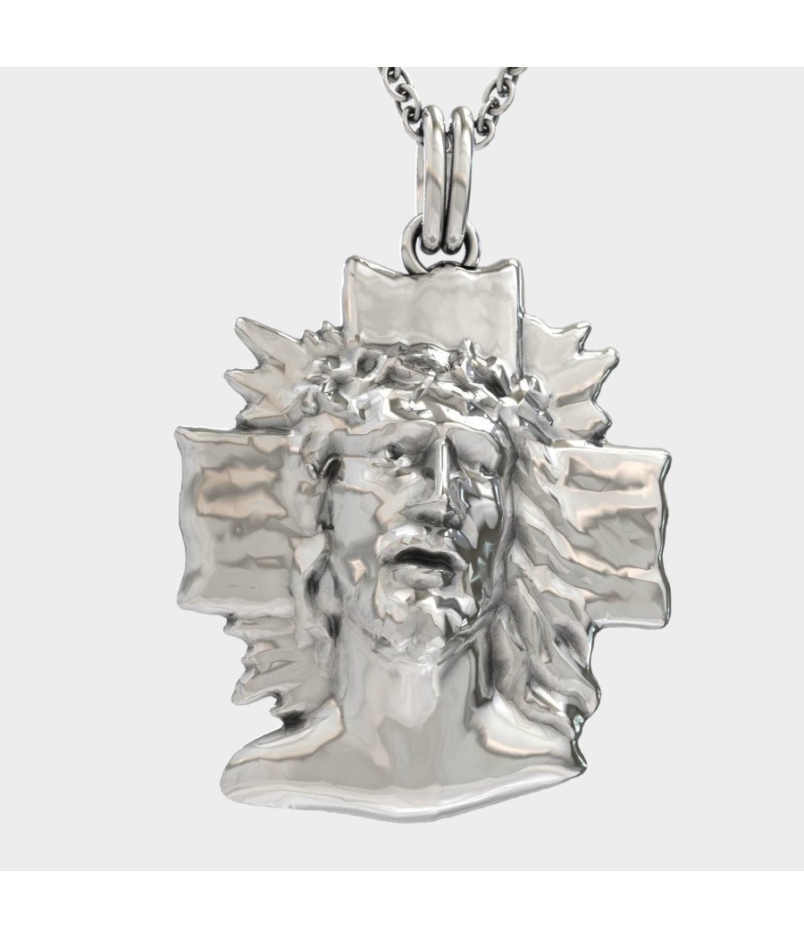 Regalo Cristiano Crucifijo de Plata Jesús Cruz 0192