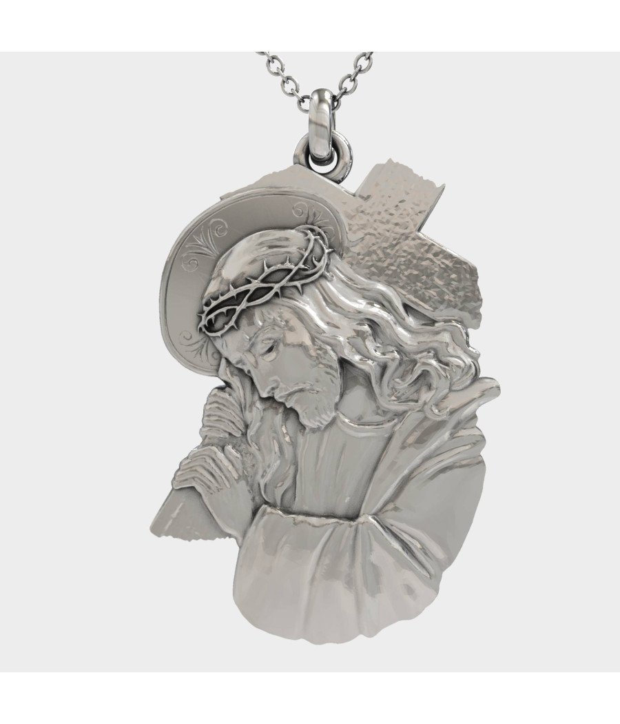 Collier religieux en argent avec pendentif Jésus Christ 0146