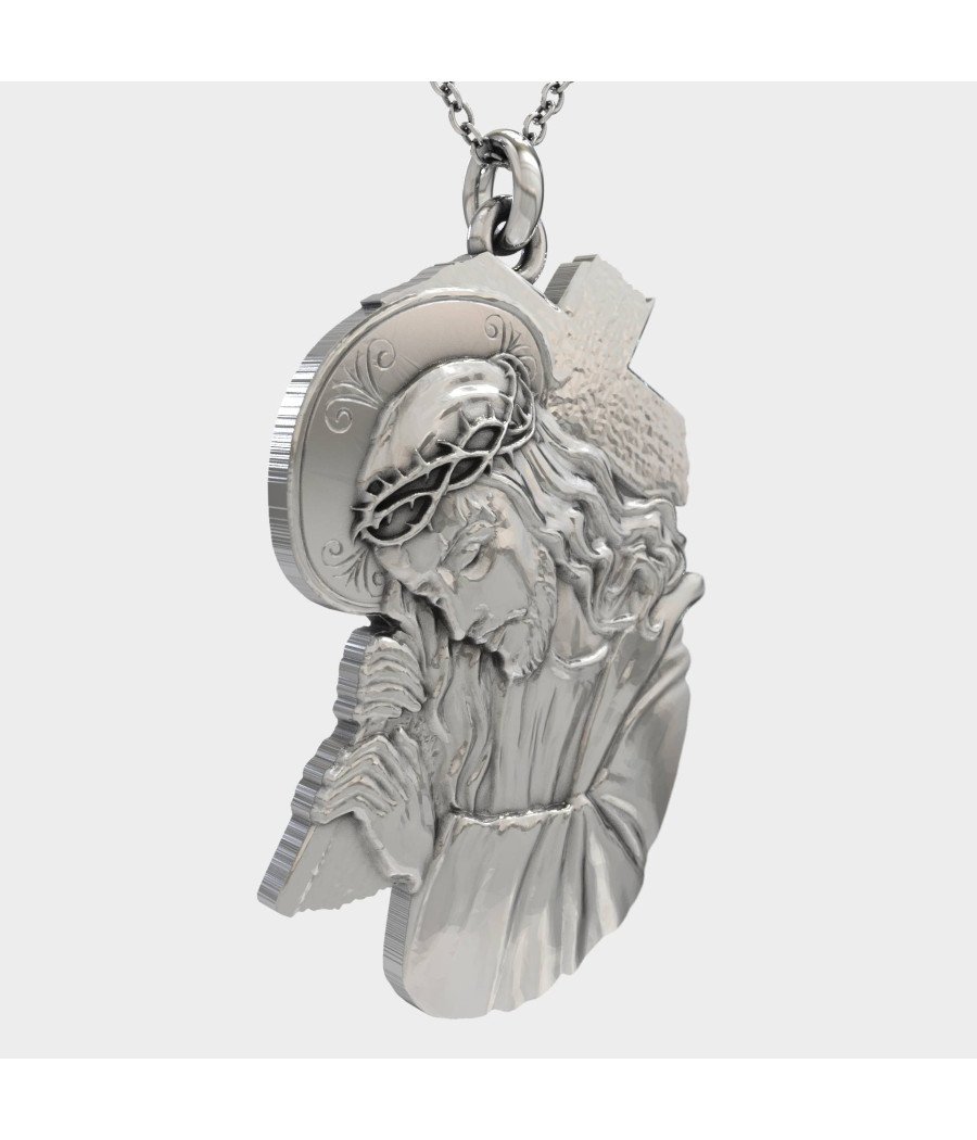 Collier religieux en argent avec pendentif Jésus Christ 0146
