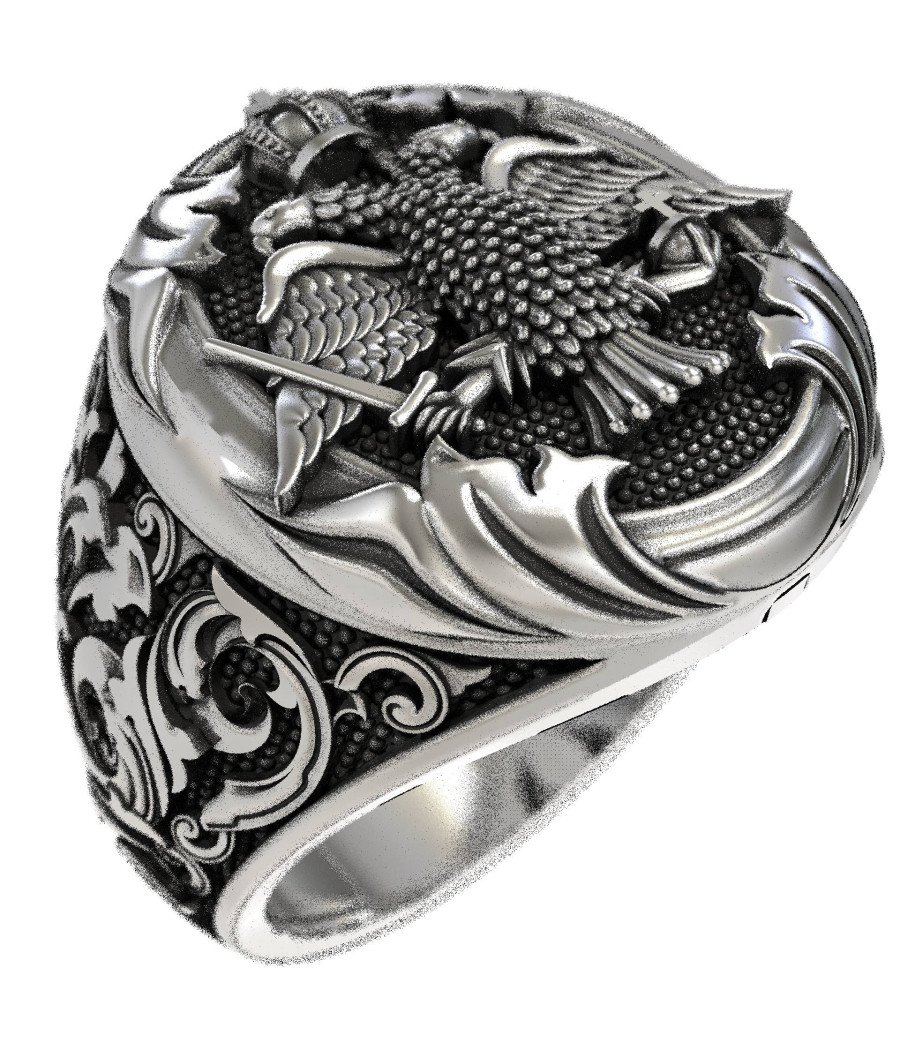 Anello da uomo Aquila bicipite 0506