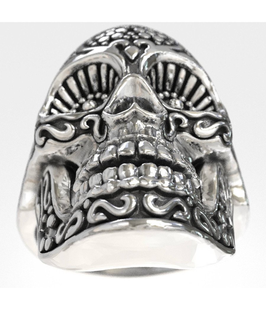 Unisex Sugar Skull Δαχτυλιδι Νεκροκεφαλη 0583