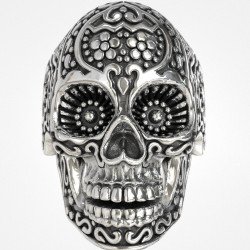 Unisex Sugar Skull Δαχτυλιδι Νεκροκεφαλη 0583