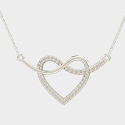 Coeur Bijoux pour femme - Collier Coeur Infini - Collier en