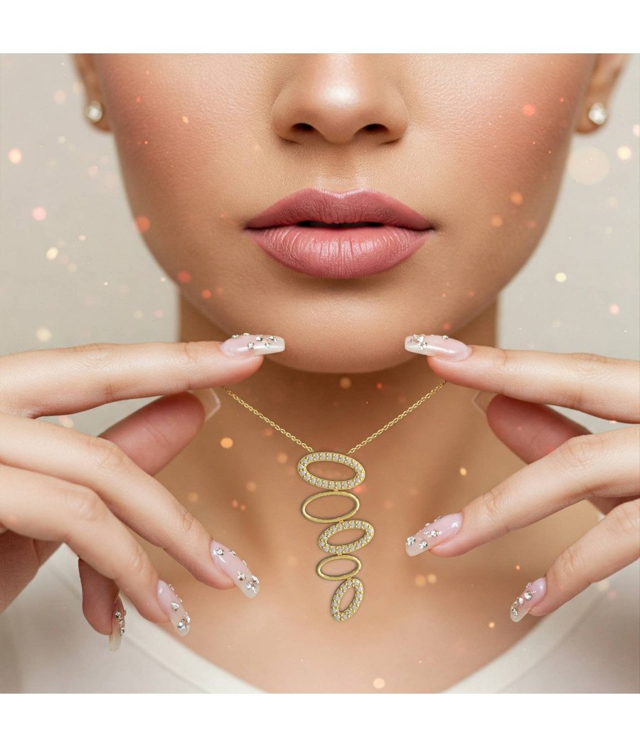 Серебряное ожерелье Delicate Dainty Timeless Sparkle 0087