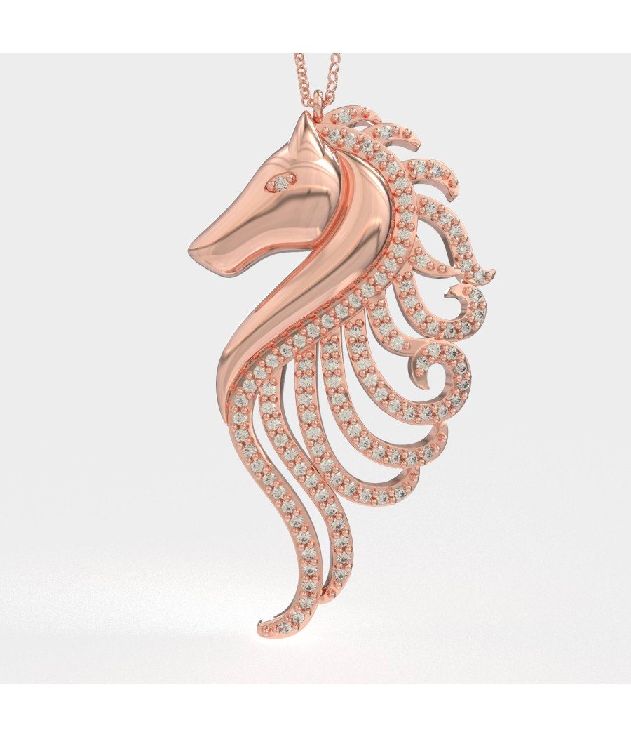 Collier hippocampe avec pierres en zircon,Bijoux pour